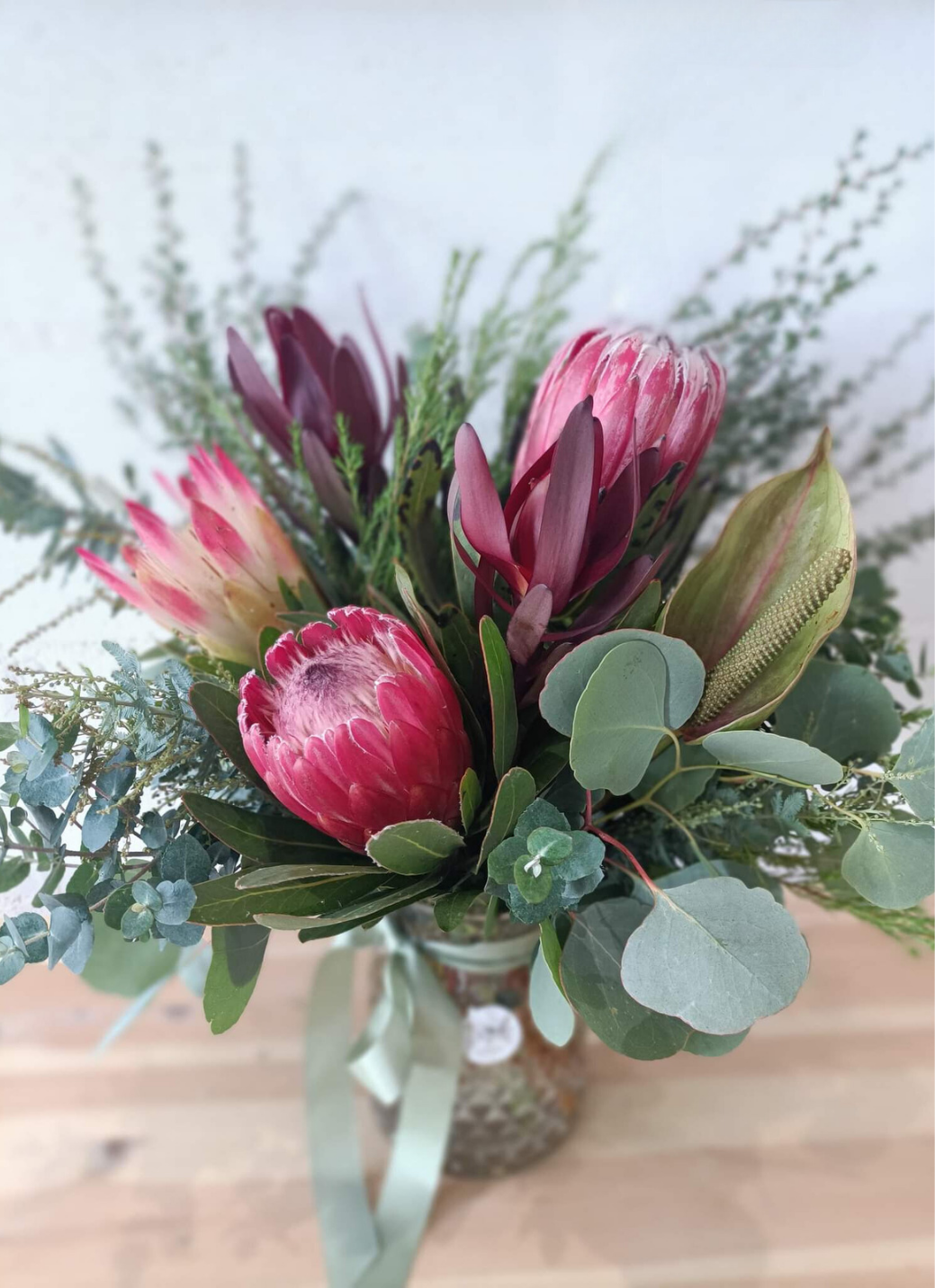 Native Posy Vase with Anthurium