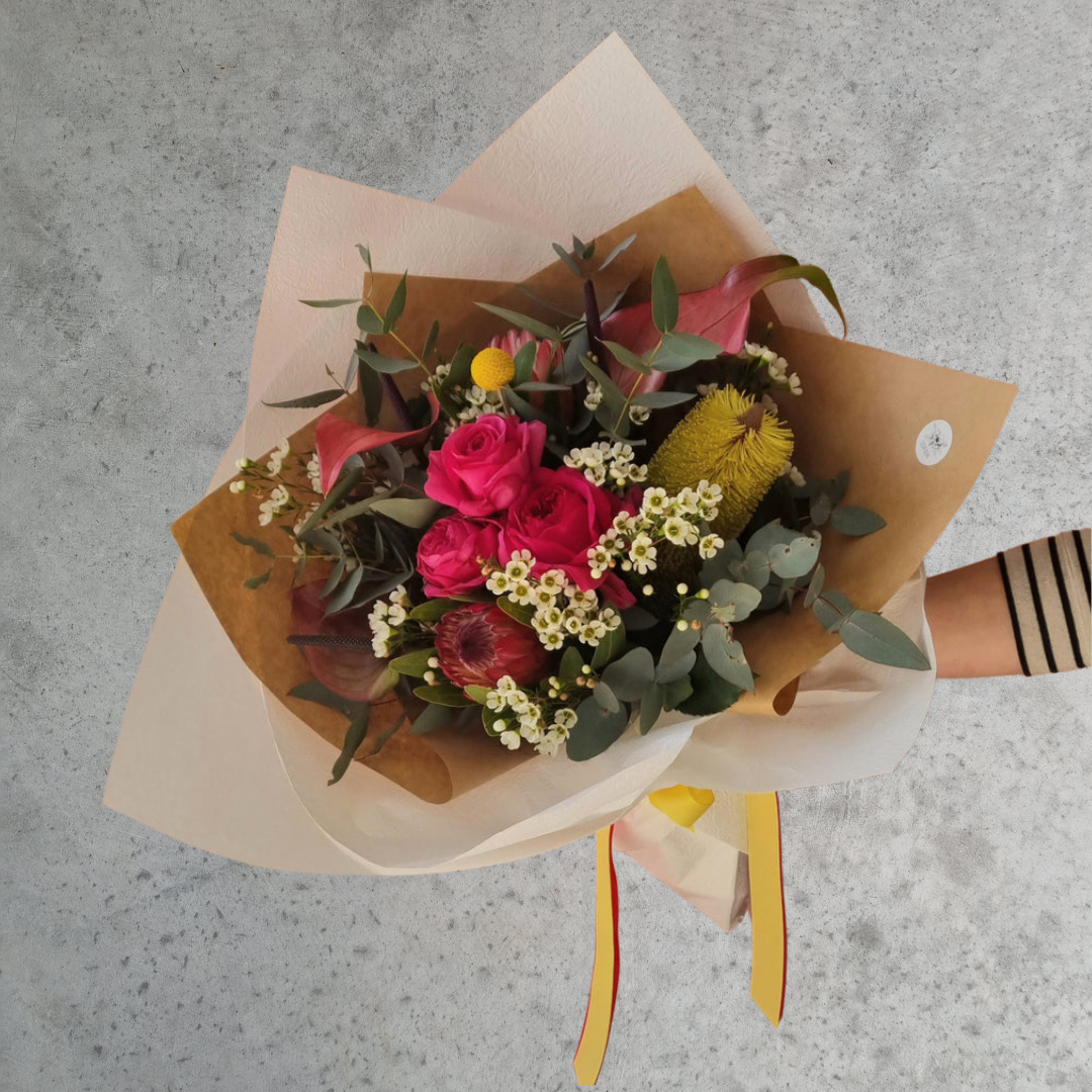 Native, Rose and Anthurium Bouquet