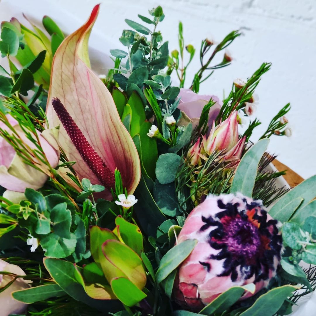 Native, Rose and Anthurium Bouquet