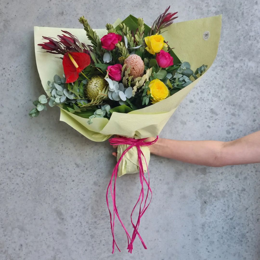 Native, Rose and Anthurium Bouquet