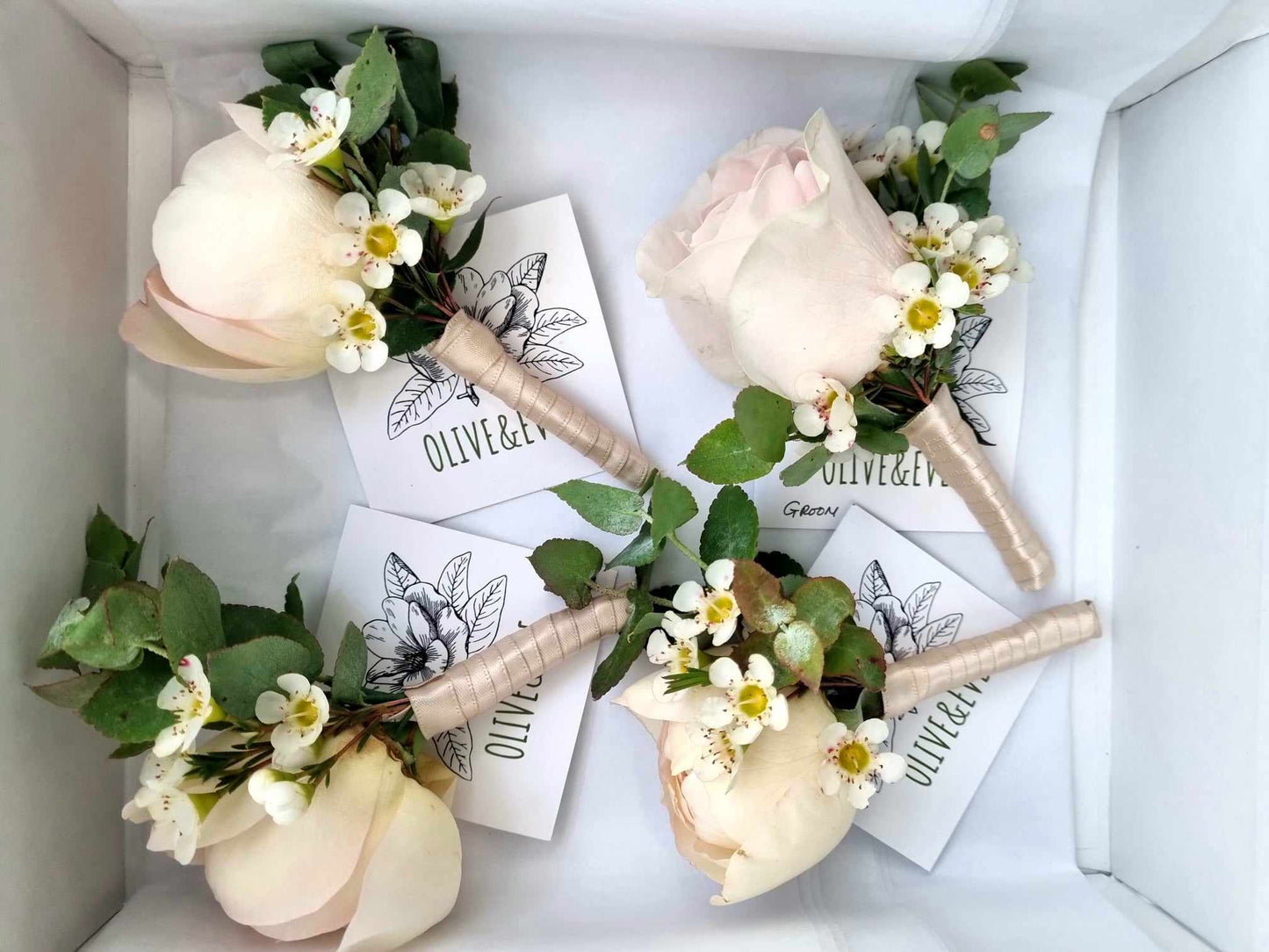 White - Wedding Bouquet and Buttonhole