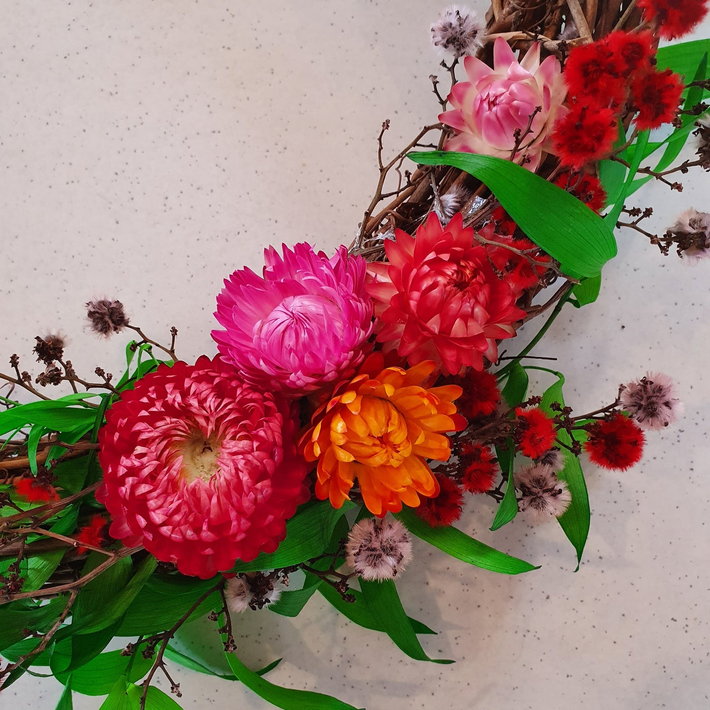 Dry (Paper Daisy) Christmas Wreath