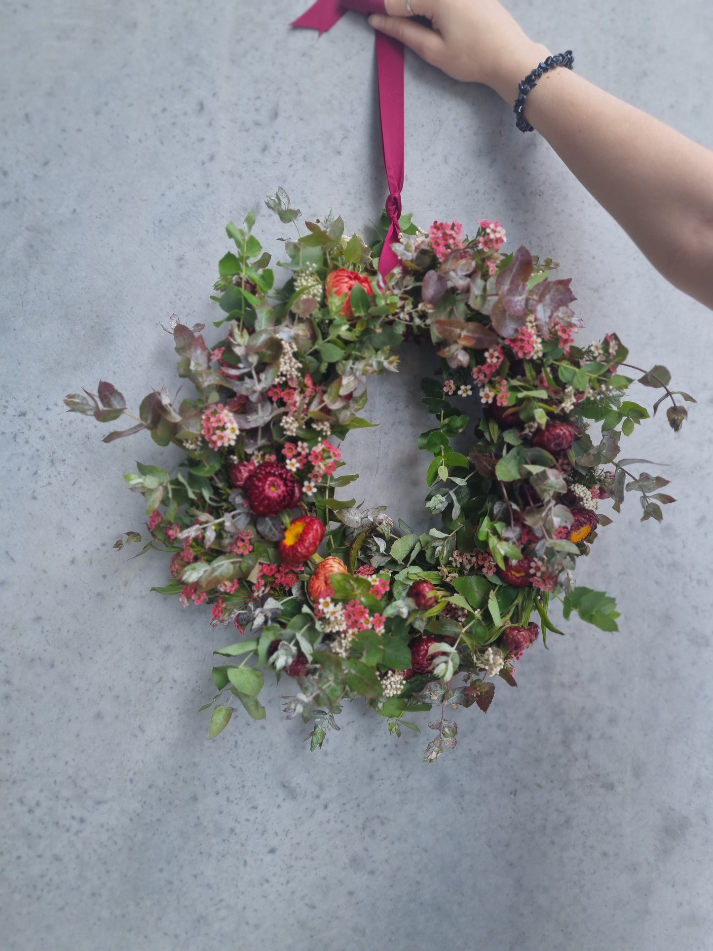 Fresh Christmas Wreath (willow branch base)
