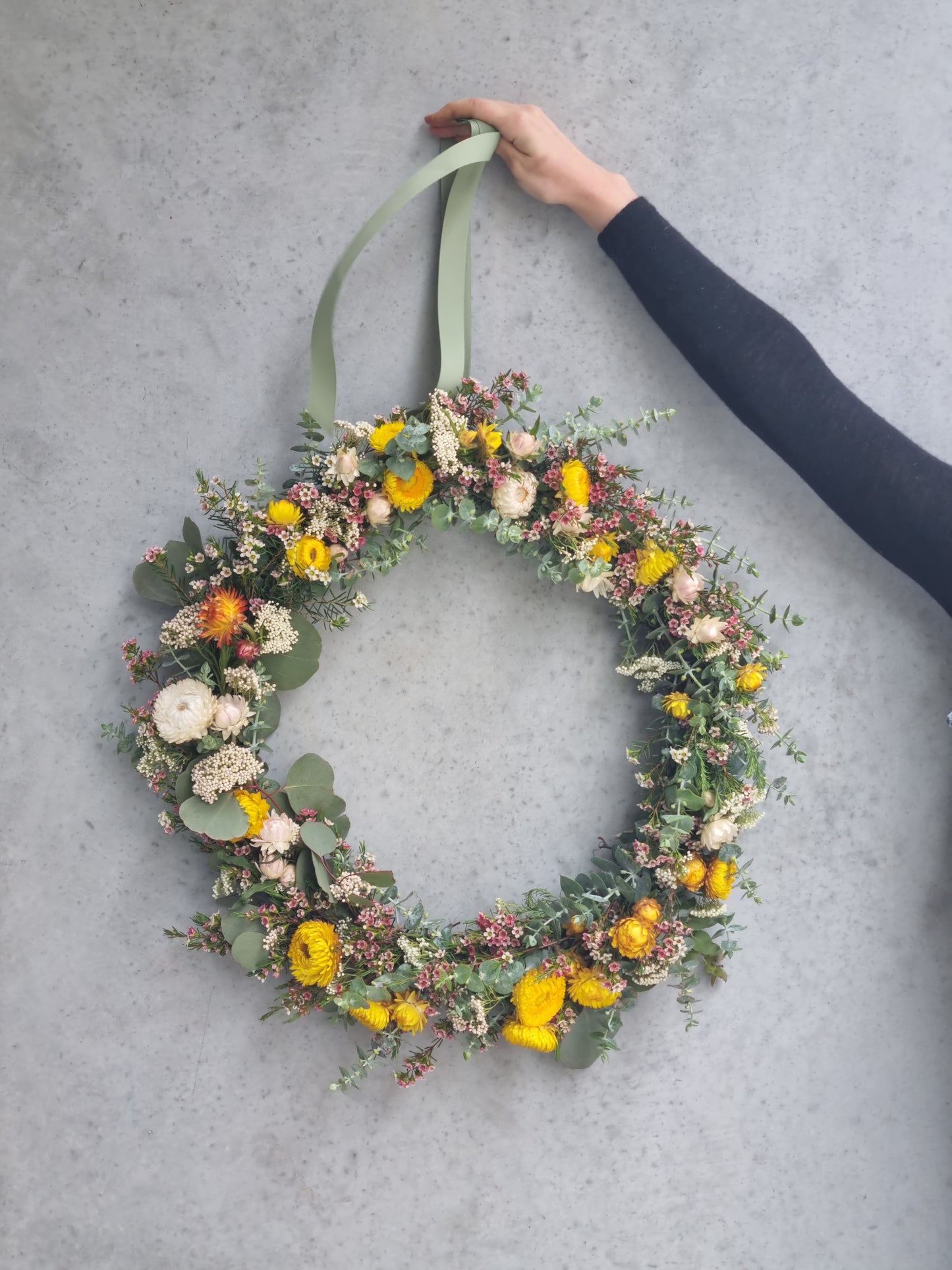 Fresh Christmas Wreath (willow branch base)