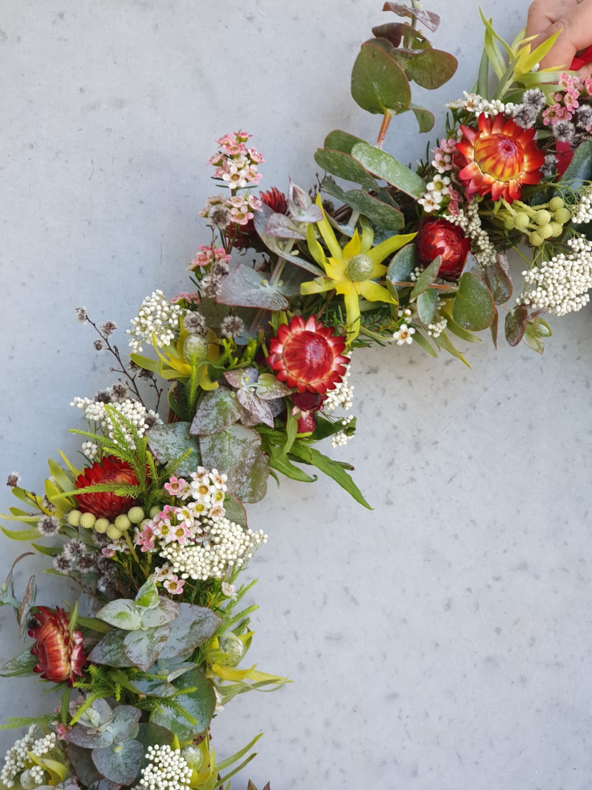 Fresh Christmas Wreath (willow branch base)