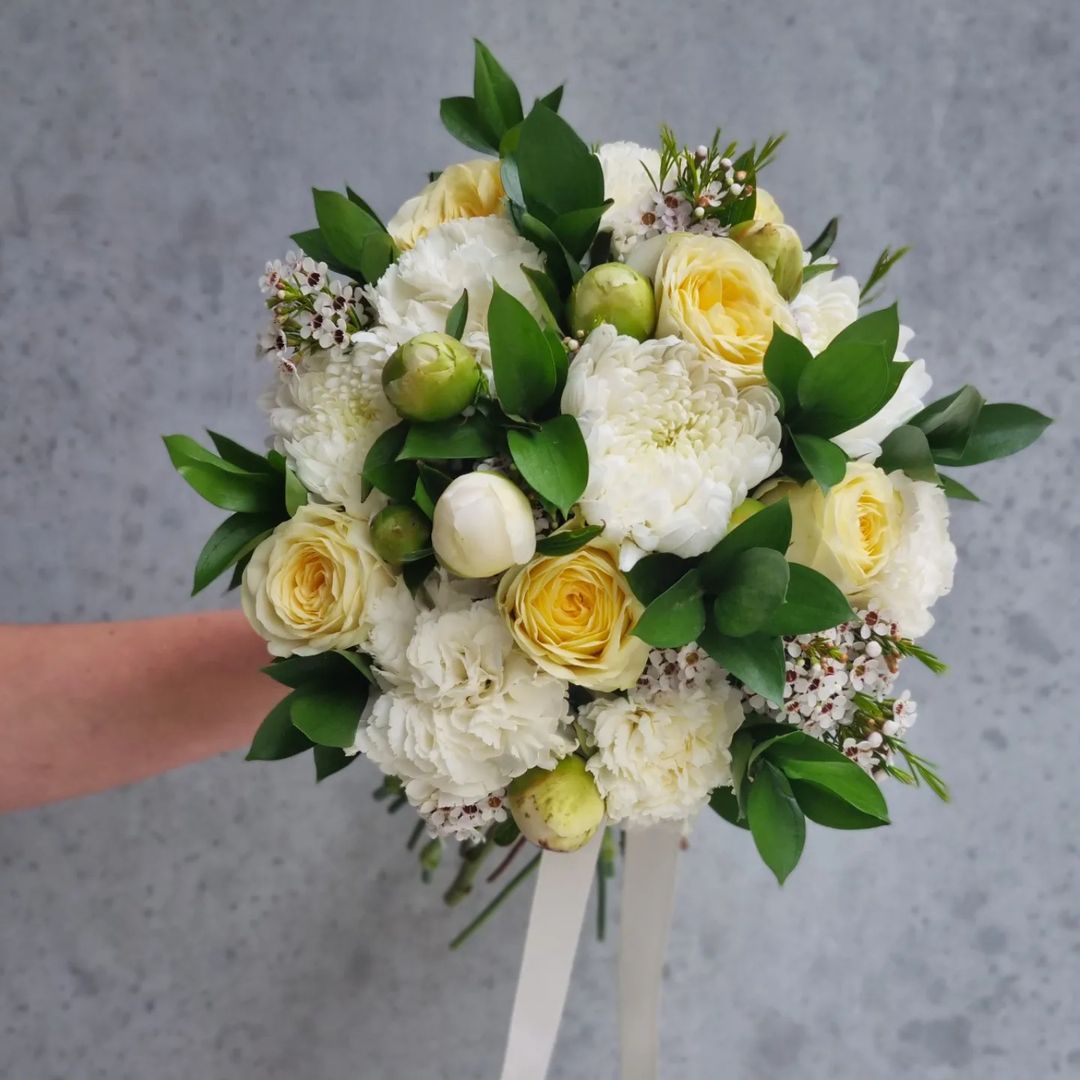 White - Wedding Bouquet and Buttonhole